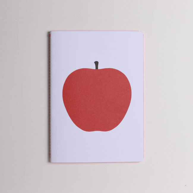 Taccuino di design che raffigura una mela