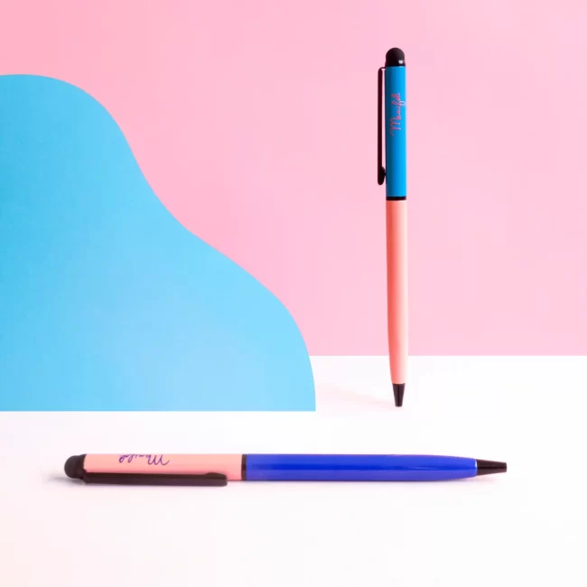 Pennino Tattile a Due Colori Manifol Blu Rosa