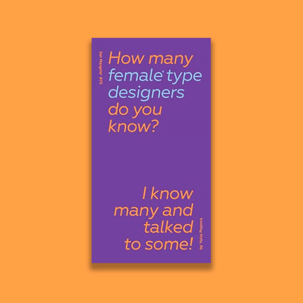 Copertina How many female type designers do you know, colore viola