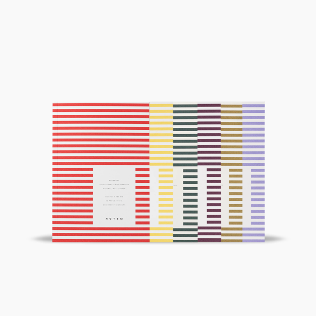Taccuino del Brand Notem della collezione VITA nella colorazione Rosso, Giallo ,Verde Scuro, Bordeaux, Ocra, Lavanda
