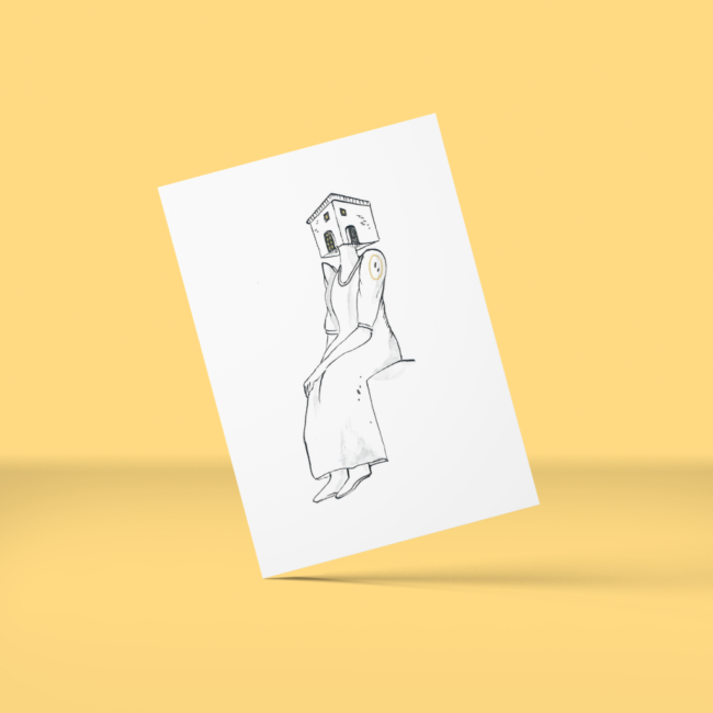 Cartolina “Donna Seduta”, Emily Monteverde