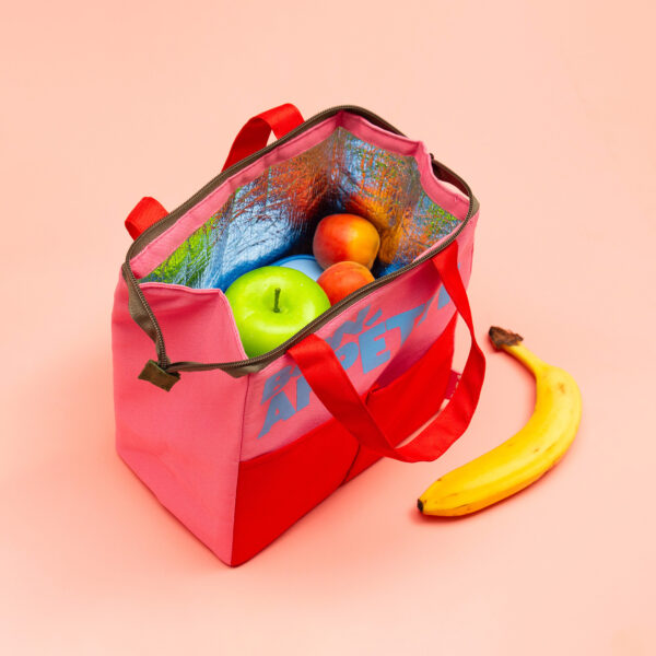 Lunch Bag "Bon Appétit" Rossa e Rosa - Helio Ferretti - immagine 2