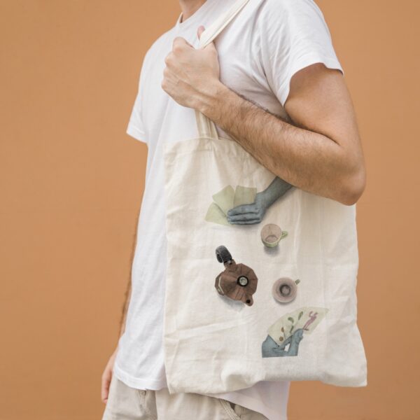 “Natale vibes” - Tote bag illustrata di Maria Guarnieri