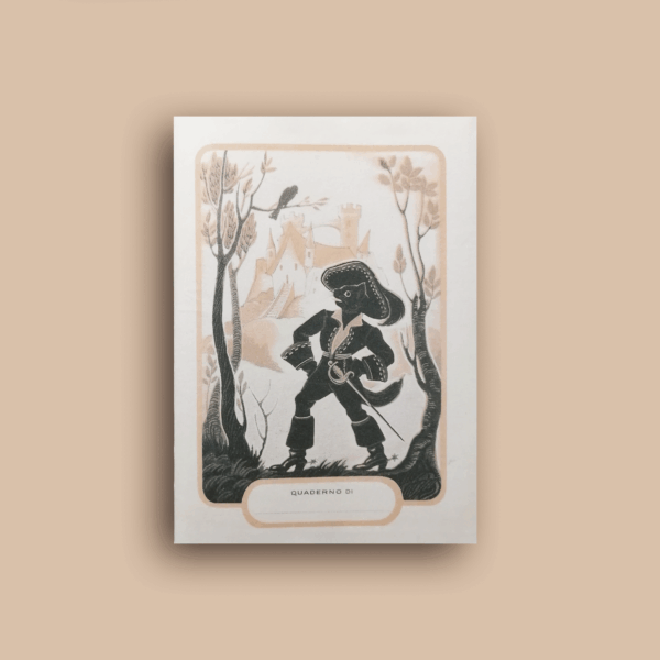"Gatto con gli stivali" - quaderno vintage Legatoria Librare