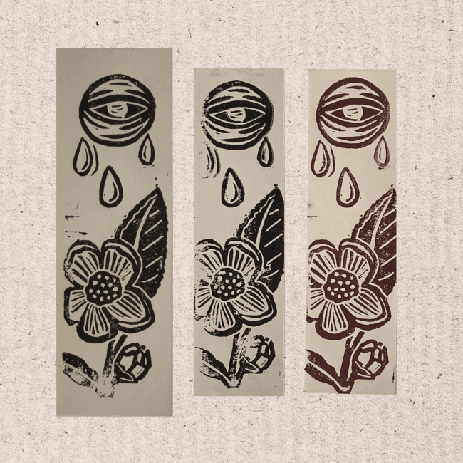 stampa linoleografica Benedetta Casciotti fig ink lazy