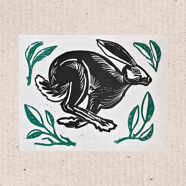 Stampa artigianale in linoleografia su cartoncino