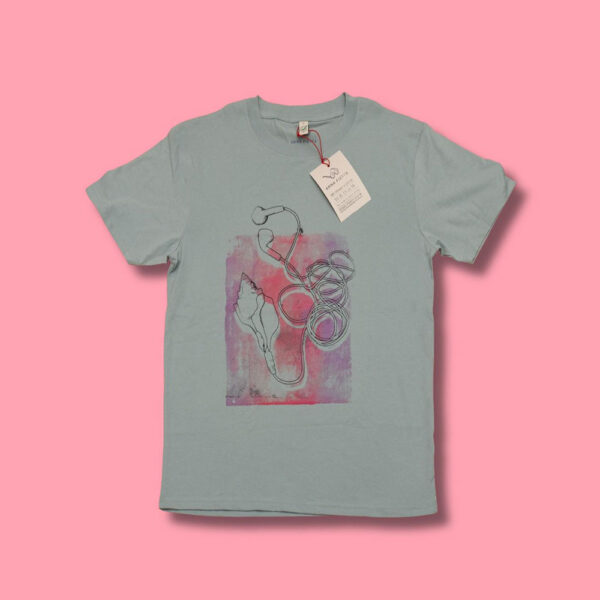 “Ascoltare il mare” T-Shirt Slate Green - Anna Fietta