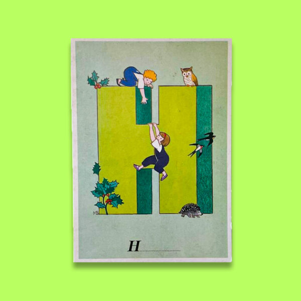 "Lettera H" cartolina illustrata a colori