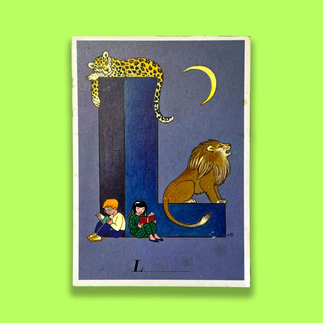 “Lettera L” – Cartolina illustrata a colori