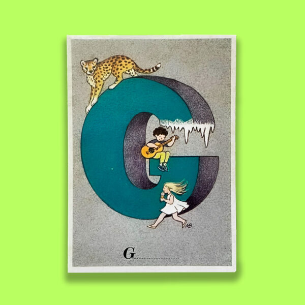 "Lettera C" - Cartolina illustrata a colori