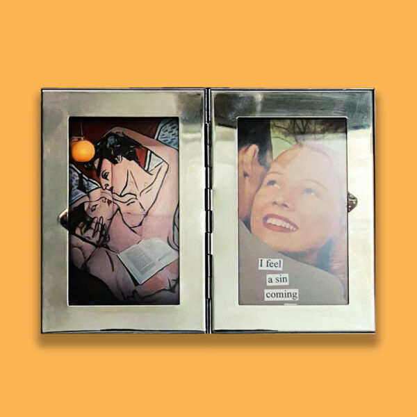 Cornice a libro in acciaio-Argento