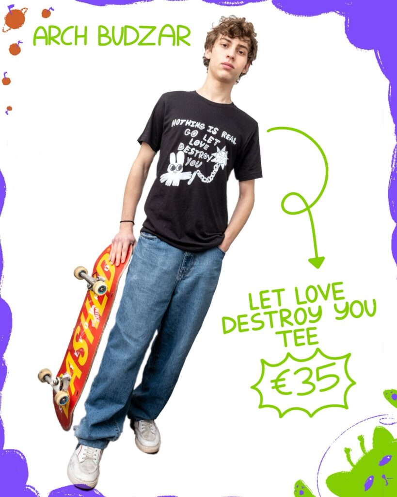 Arch Budzar maglietta let love destroy you maniche corte