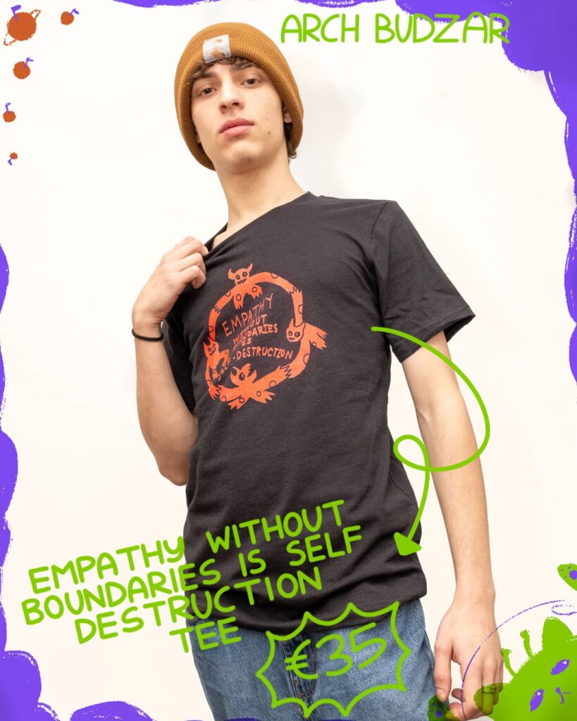 Arch Budzar maglietta Kindness without empathy is self destruction maniche corte