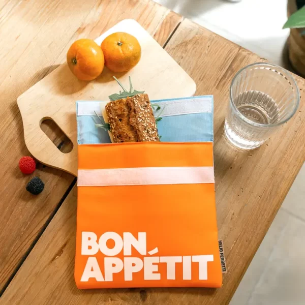 SACCHETTO ANTI-MACCHIA PER SNACK ARANCIONE BON APPรTIT HF