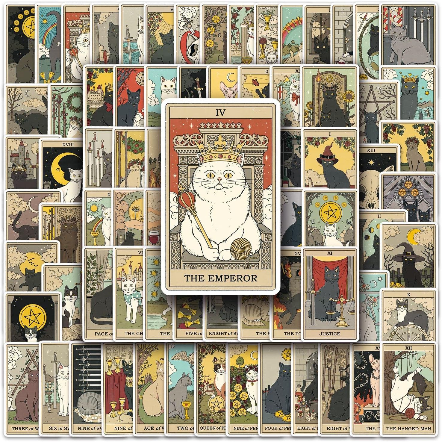 “ Tarocchi dei Gatti - Sticker Miciosi ” 1 Sticker Gatti