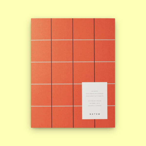Quaderno Uma Large Orange Check