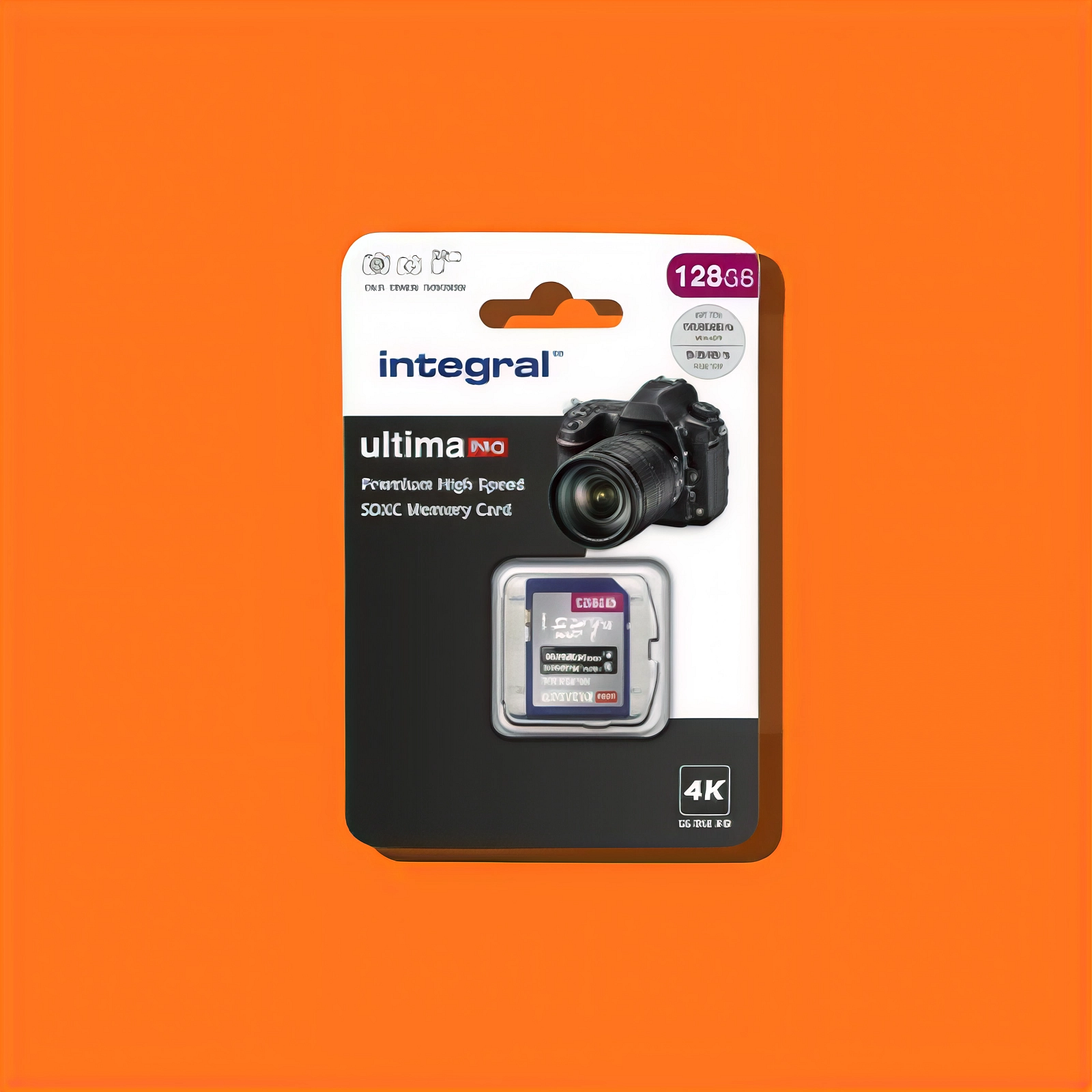 Integral Scheda SD da 128 GB Scheda di memoria SD 4K Ultra HD Video Premium ad alta velocità