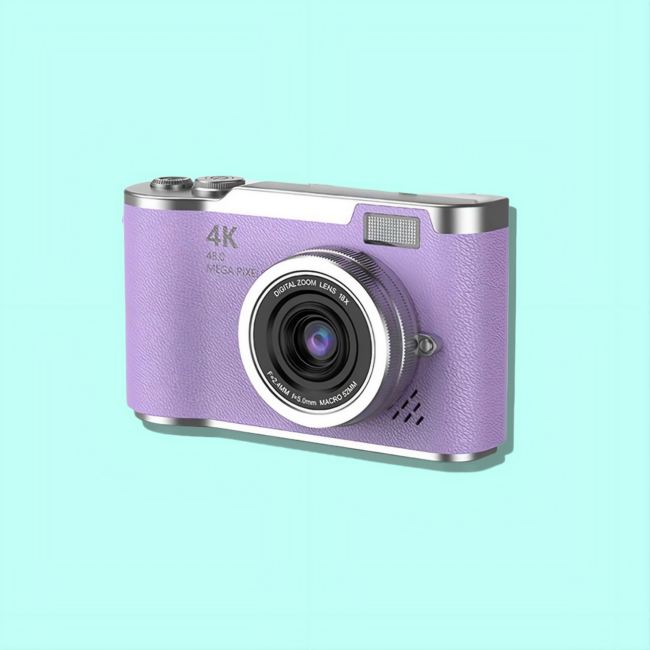 Purple Cam - Fotocamera compatta viola con schermo ribaltabile