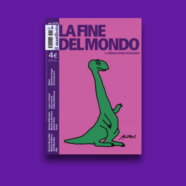 La fine del mondo è una rivista cartacea a cadenza mensile con la direzione artistica di Maicol & Mirco. In questo numero è pubblicato Altan, un classico della infanzia come la Pimpa e la satira della politica italiana, in particolare attorno agli ombrelli. Sono pubblicati anche le tavole Zerocalcare, Bruno Bozzetto, Maicol e Mirco, Karina Muhova e altri ancora.